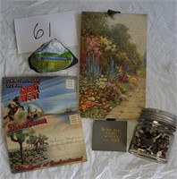 Lot of Vintage Decoratives - Postcards, calendar