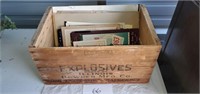 Vintage Wooden Explosives Box of Calendars 1930-60