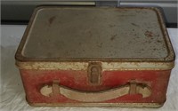 Vintage Red Metal Lunchbox