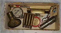 Vintage Misc Box : Ammo Clip, JFK Pin, more