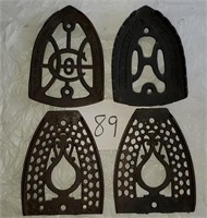 Lot of 4 Vintage Black Trivets