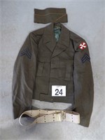 ** Military Jacket Hat and Belt