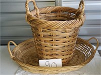 Two Baskets- One Tall, One Flat