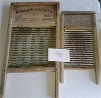 Lot of 2 Vintage Wood/Metal Washboards