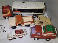Vintage Lot of Toy TRUCKS - Tonka, Mack, Coca Cola
