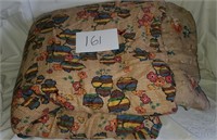 Vintage Brown Quilt with Floral/Leaf Pattern