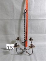 Early Wrought Iron Hanging Adjustable Light