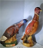 Two "Wild Turkey" Turkey Whiskey Bottles