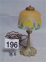 Reverse Painted Lamp - 15 in Tall