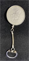 1971 American Silver Dollar Key Chain