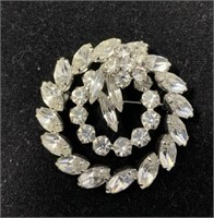 Vintage Sherman Rhinestone Brooch