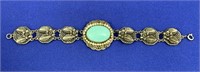 Southwest Bracelet w Turquoise Cabochon