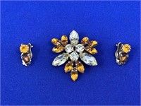 Vintage Earring & Brooch Set
