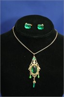 Vintage Necklace with Earrings Set