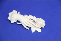 Victorian French Ivory Brooch