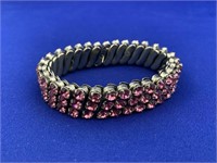 Pink Rhinestone Flex Bracelet