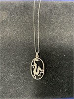 Sterling Silver Chain w Dragon Pendant