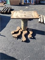 Antique table base