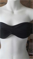 PILYQ black bandeau bikini top M Tie back. Straps