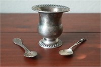 Sterling Cup & Two Spoons