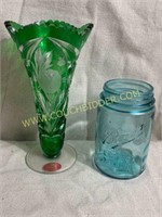 Schonborner Emerald cut to clear vase