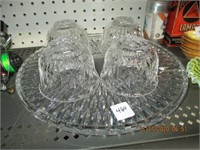 Marquis by Waterford Crystal Platter & 4 Bowls