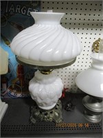 Antigue Milk Glass Lamp