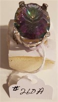 260a - Huge Mystic Rainbow Sterling Ring