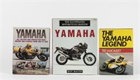 YAMAHA: Three hardcover books covering Yamaha moto