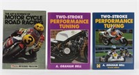 MOTOR CYCLE RACING/TUNING: Three books detailing m