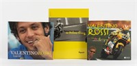 ROSSI: Three hardcover detailing Valentino Rossi.