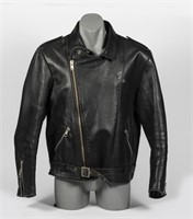 MOTOR CYCLE LEATHERS: An interesting heavy black m