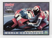 YAMAHA: A Castrol Racing poster depicting 500cc Wo