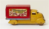 BOOMAROO: c1940s Boomaroo pressed tin toy delivery