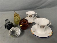 Art Glass Paperweights & Teacups