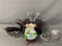 Glass Lot: Art Glass, Signed Crystal & More