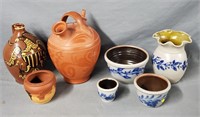 Contemporary Pottery Lot: Redware, Stoneware