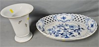 2 Pc Meissen Porcelain Lot