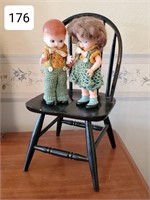 Pair of Celluloid Boy & Girl Rattle