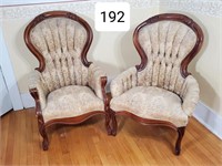 Pair of Victorian Gentlemen's & Ladies Chairs