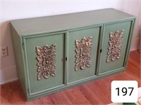Green Decorated Side Cabinet