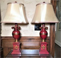 Pair of Fleur de Lis Table Lamps