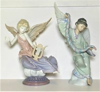 Pair of Lladro Porcelain Angels
