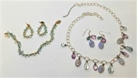 Glass Beaded Necklace and Earring Sets