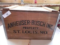 Vintage Budweiser Beer Wood Crate