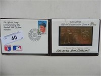 Vintage Lou Gehrig Commemorative Gold Stamp
