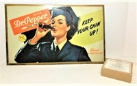 Metal Dr. Pepper Advertisment Sign