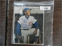 Ernie Banks Signed Baseball Photo, 7/26/86