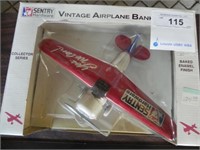 Vintage Sentry Airplane Bank-Lockheed Vega 5B