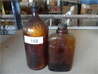 Vintage Brown Bottles (one is Clorox w/stopper)